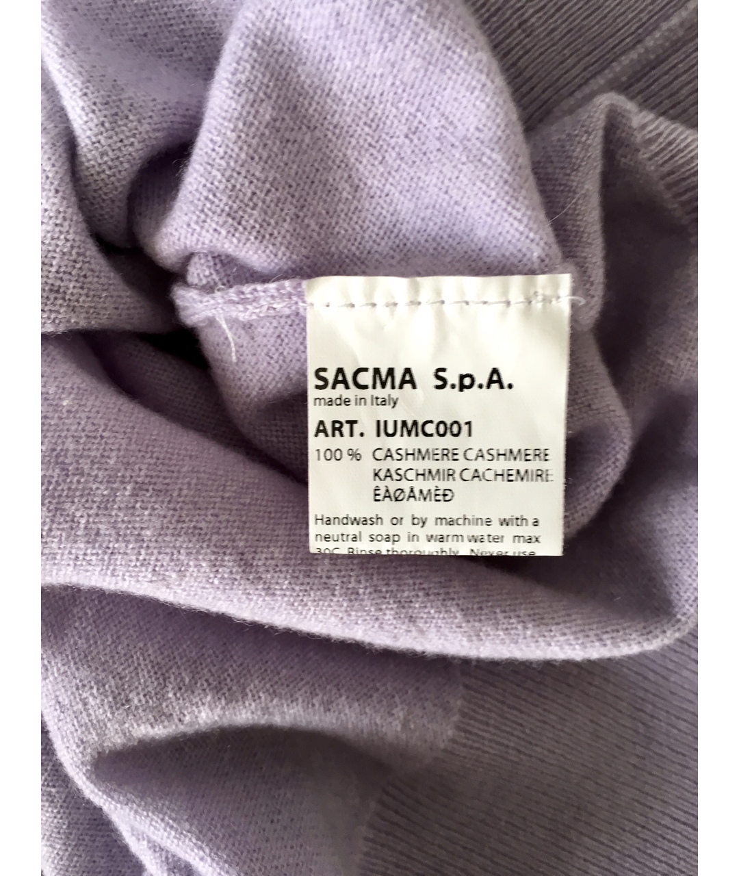 BILANCIONI Фиолетовый кашемировый джемпер / свитер, фото 5