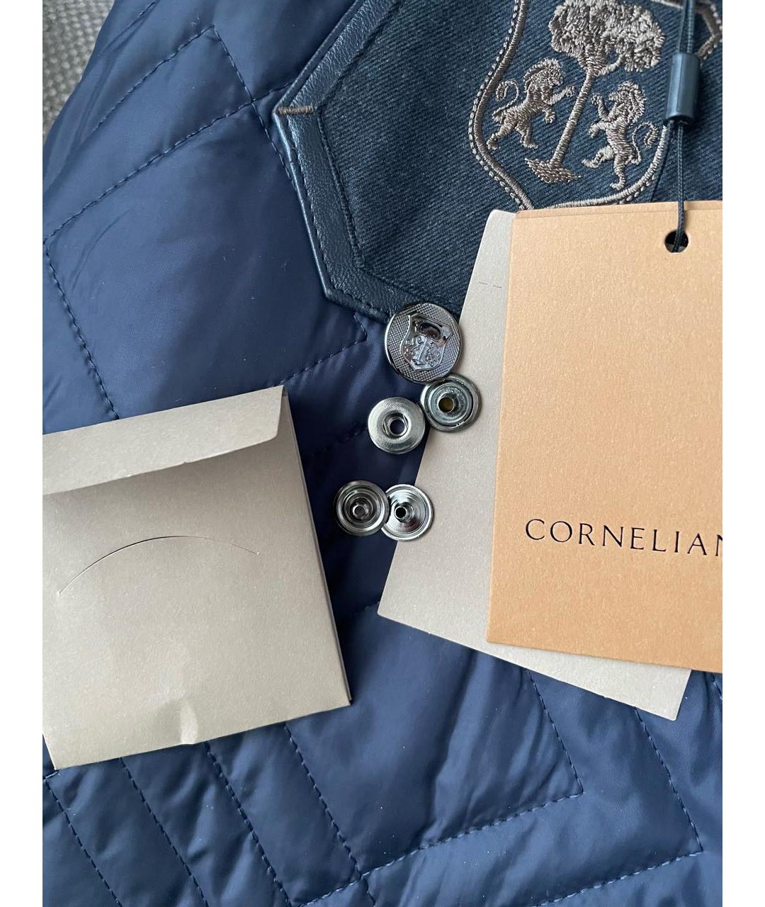 CORNELIANI Темно-синяя полиэстеровая куртка, фото 6