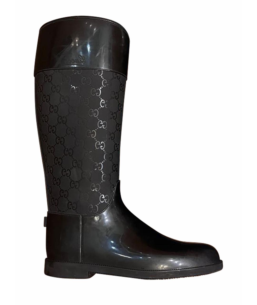 GUCCI Черные резиновые сапоги, фото 6