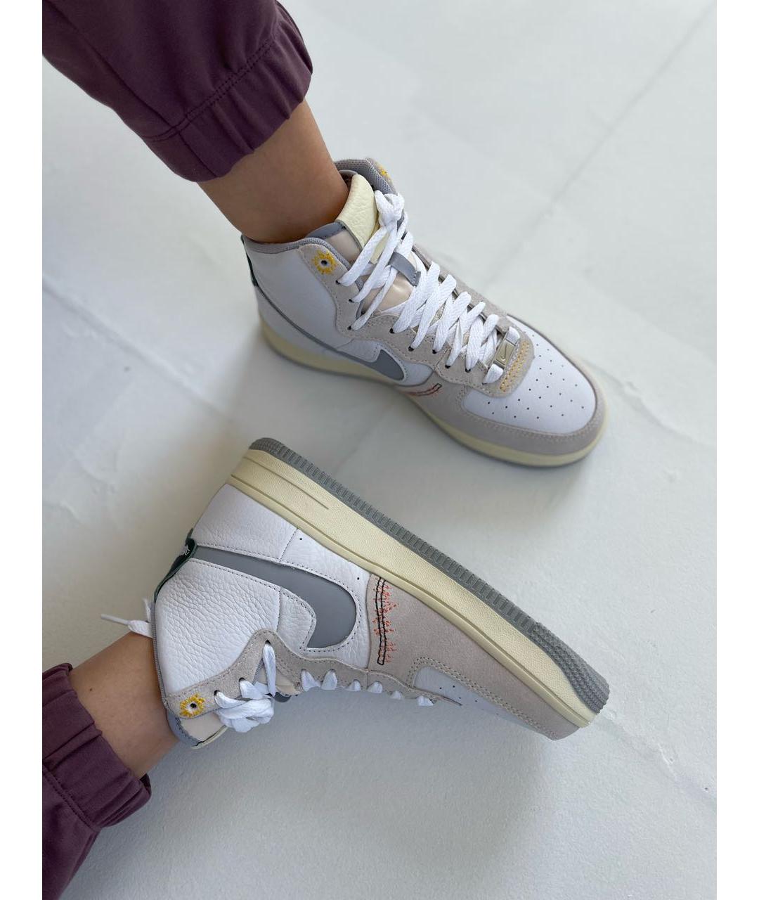 NIKE Белые кожаные кроссовки, фото 3