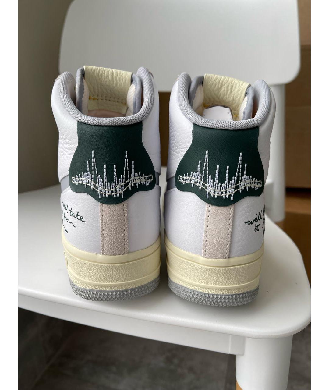 NIKE Белые кожаные кроссовки, фото 5