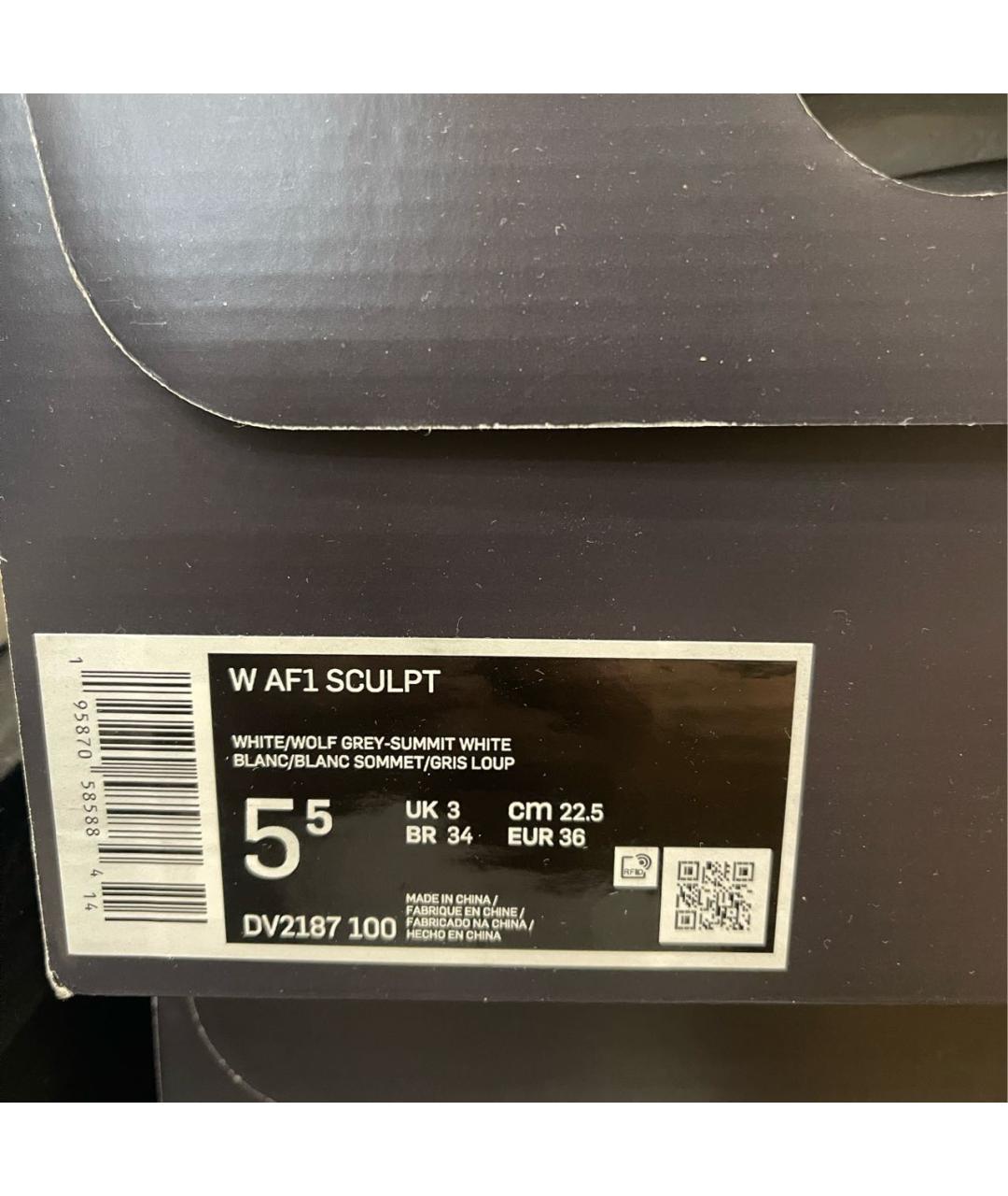 NIKE Белые кожаные кроссовки, фото 2