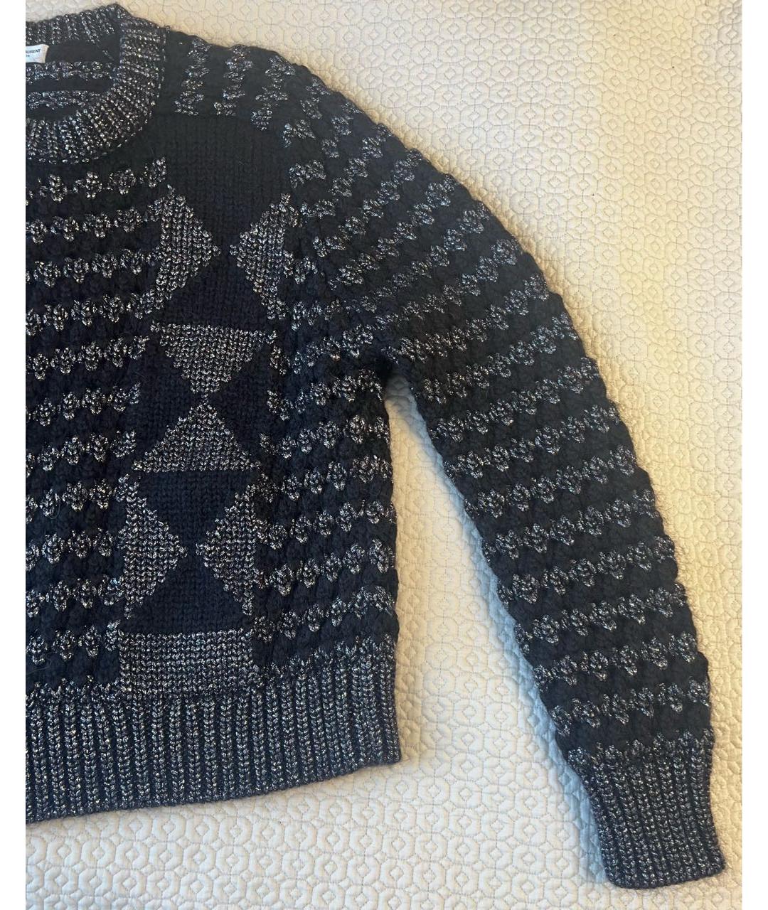 SAINT LAURENT Черный шерстяной джемпер / свитер, фото 4