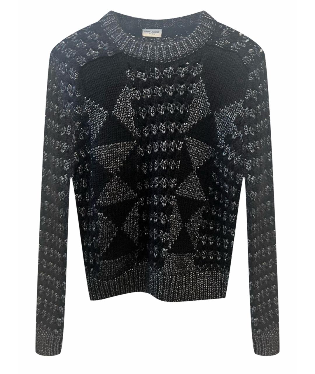SAINT LAURENT Черный шерстяной джемпер / свитер, фото 1