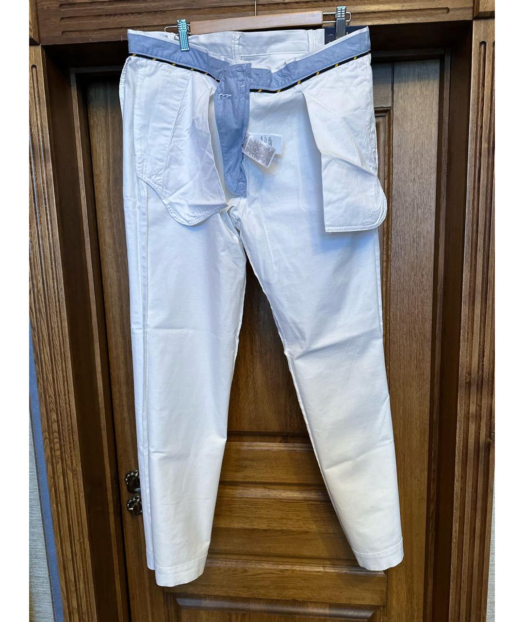 POLO RALPH LAUREN Белые хлопковые повседневные брюки, фото 4