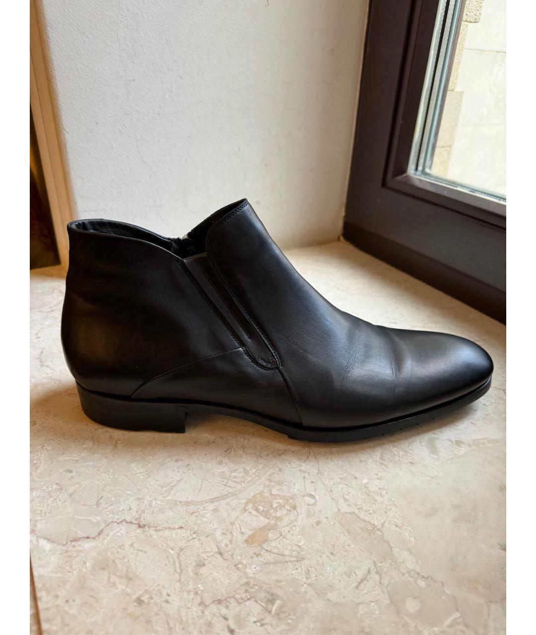 ZILLI Черные кожаные высокие ботинки, фото 7