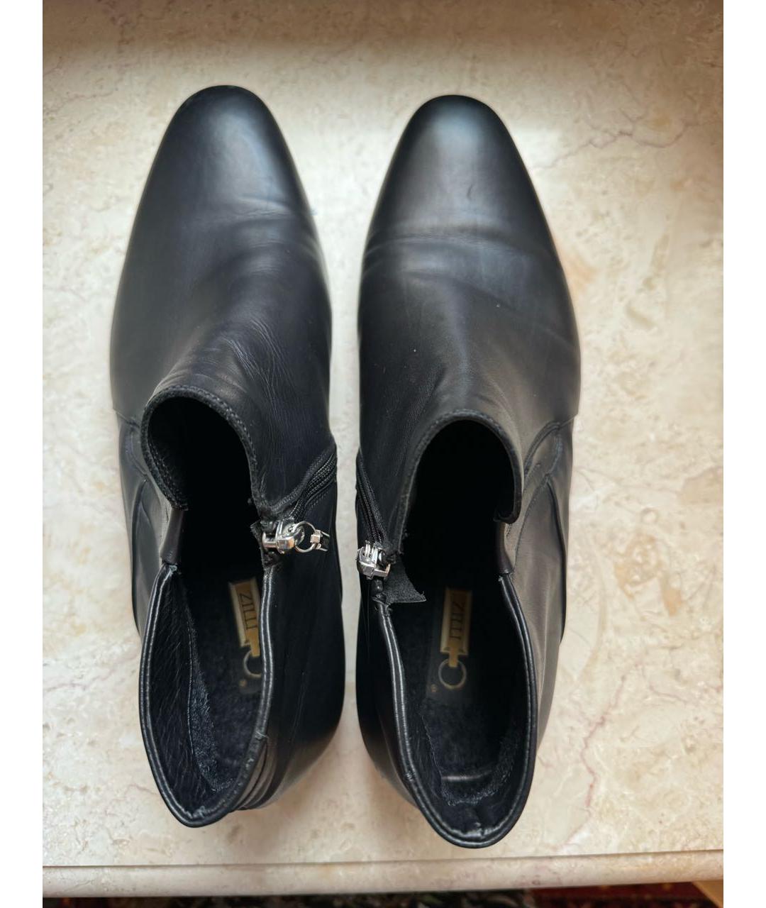 ZILLI Черные кожаные высокие ботинки, фото 3