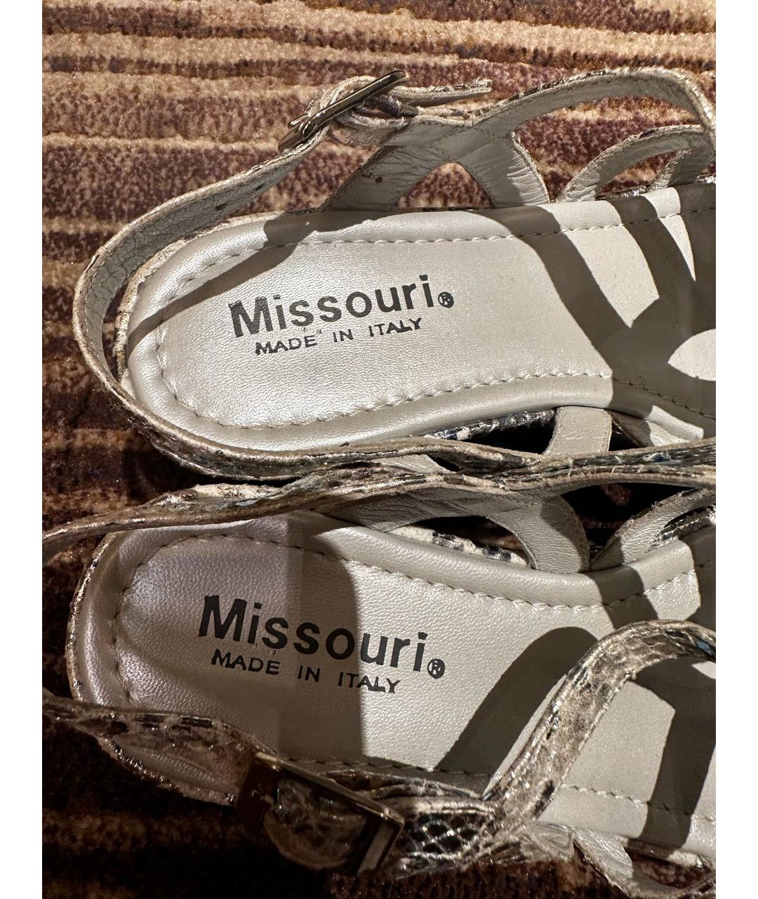 MISSOURI Серебряные кожаные туфли, фото 4
