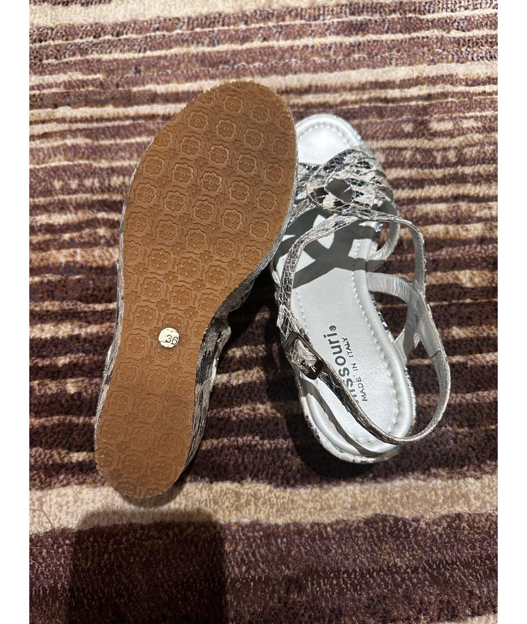 MISSOURI Серебряные кожаные туфли, фото 6