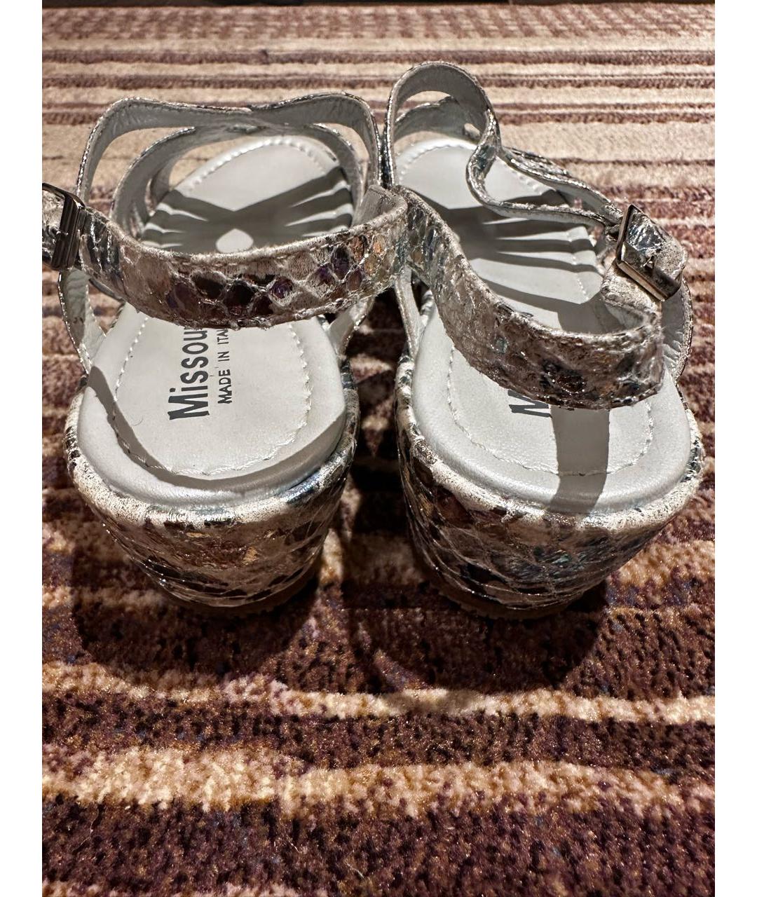 MISSOURI Серебряные кожаные туфли, фото 3