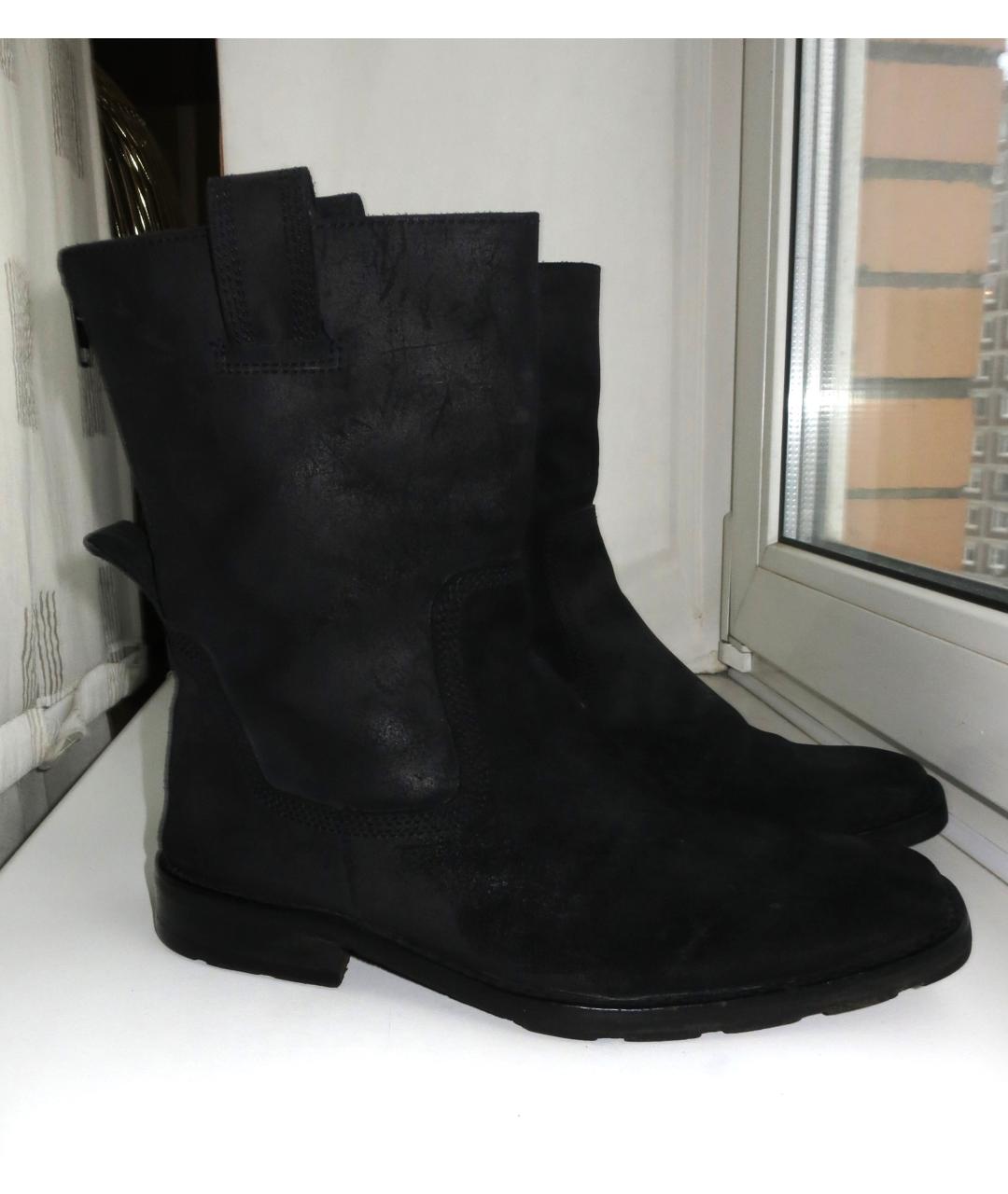 DSQUARED2 Черные нубуковые высокие ботинки, фото 2