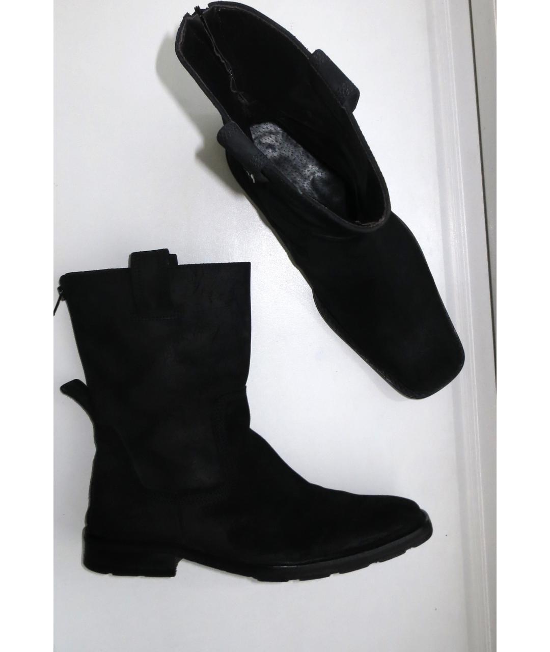 DSQUARED2 Черные нубуковые высокие ботинки, фото 4