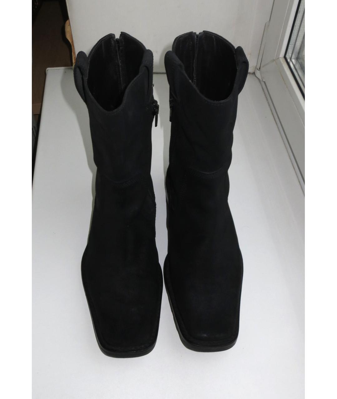 DSQUARED2 Черные нубуковые высокие ботинки, фото 3