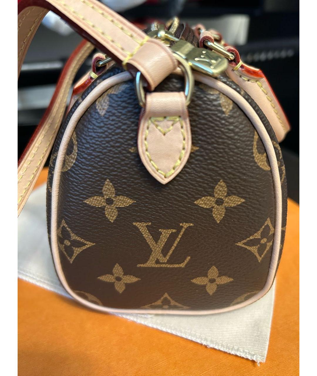 LOUIS VUITTON Коричневая сумка с короткими ручками, фото 5
