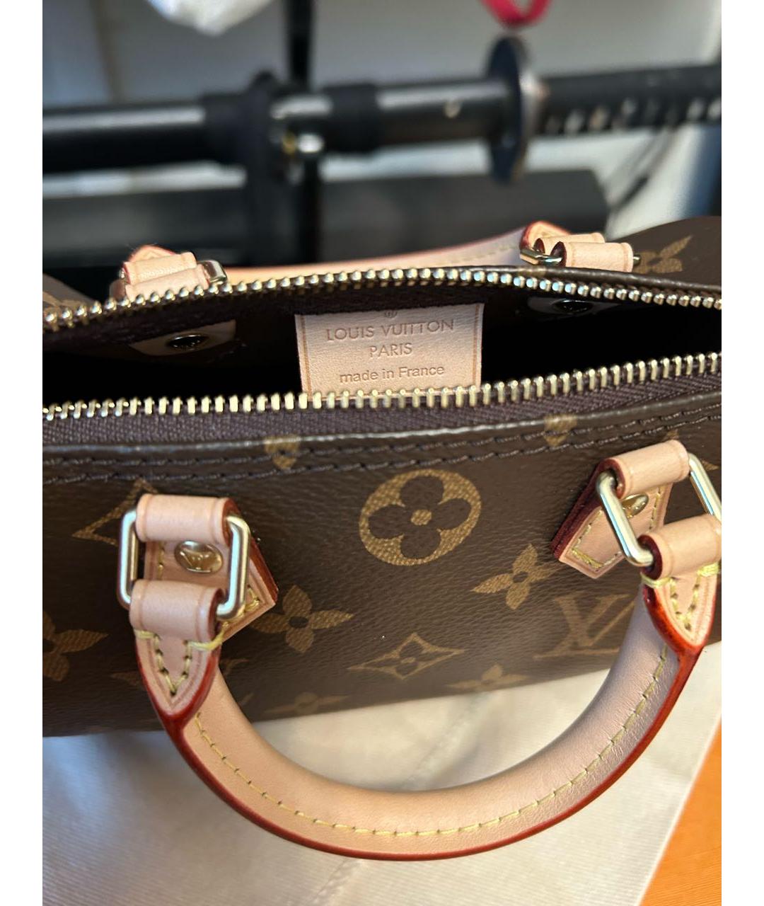 LOUIS VUITTON Коричневая сумка с короткими ручками, фото 4