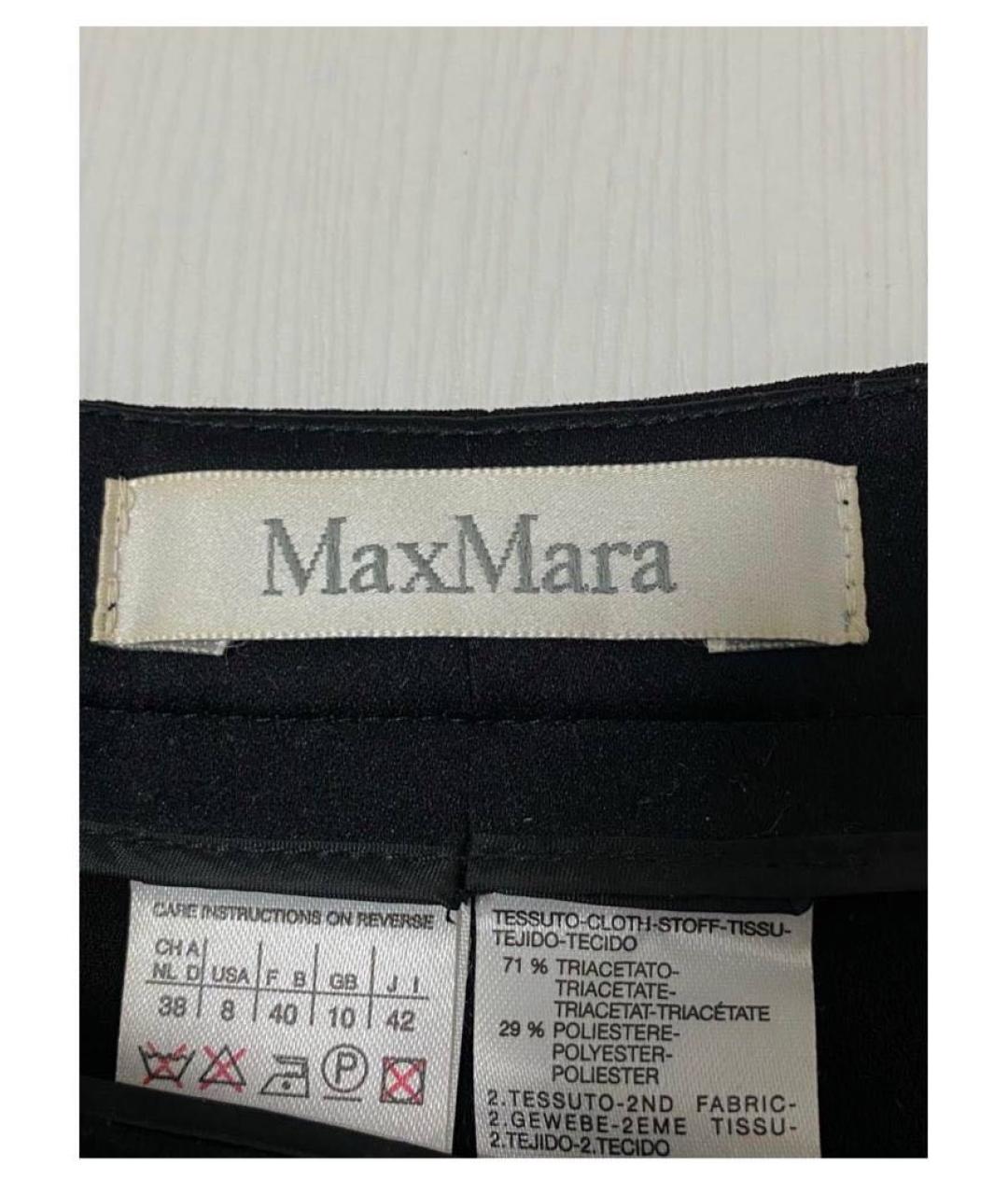 MAX MARA Черные брюки широкие, фото 4