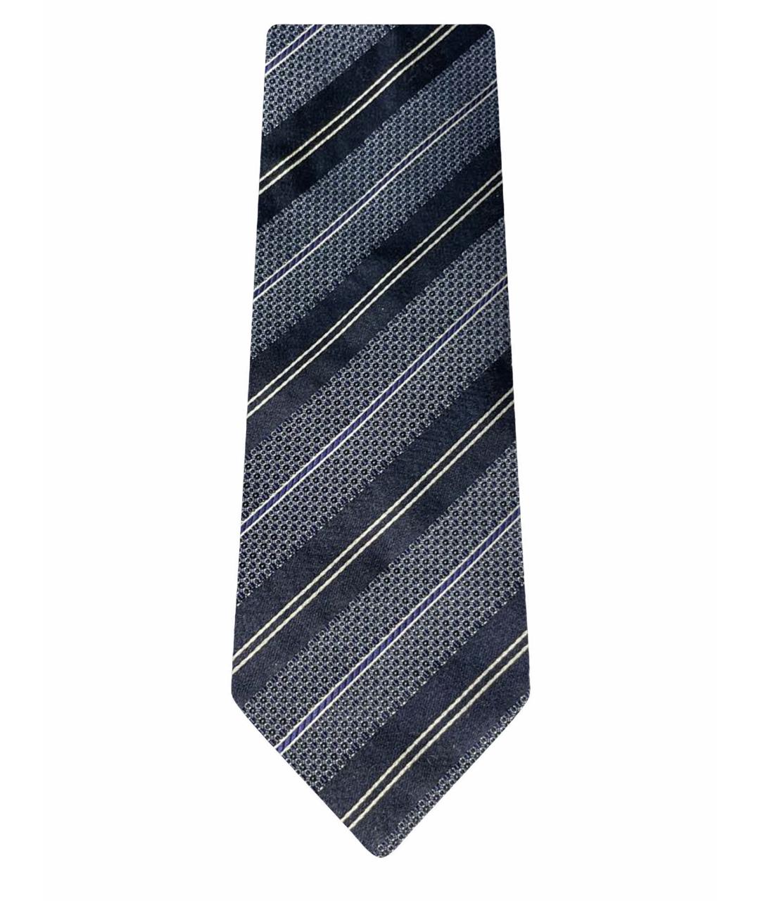 CANALI Темно-синий шелковый галстук, фото 1