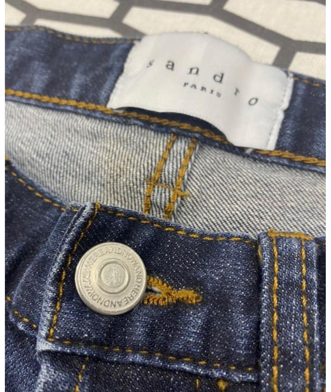 SANDRO Темно-синие джинсы скинни, фото 6