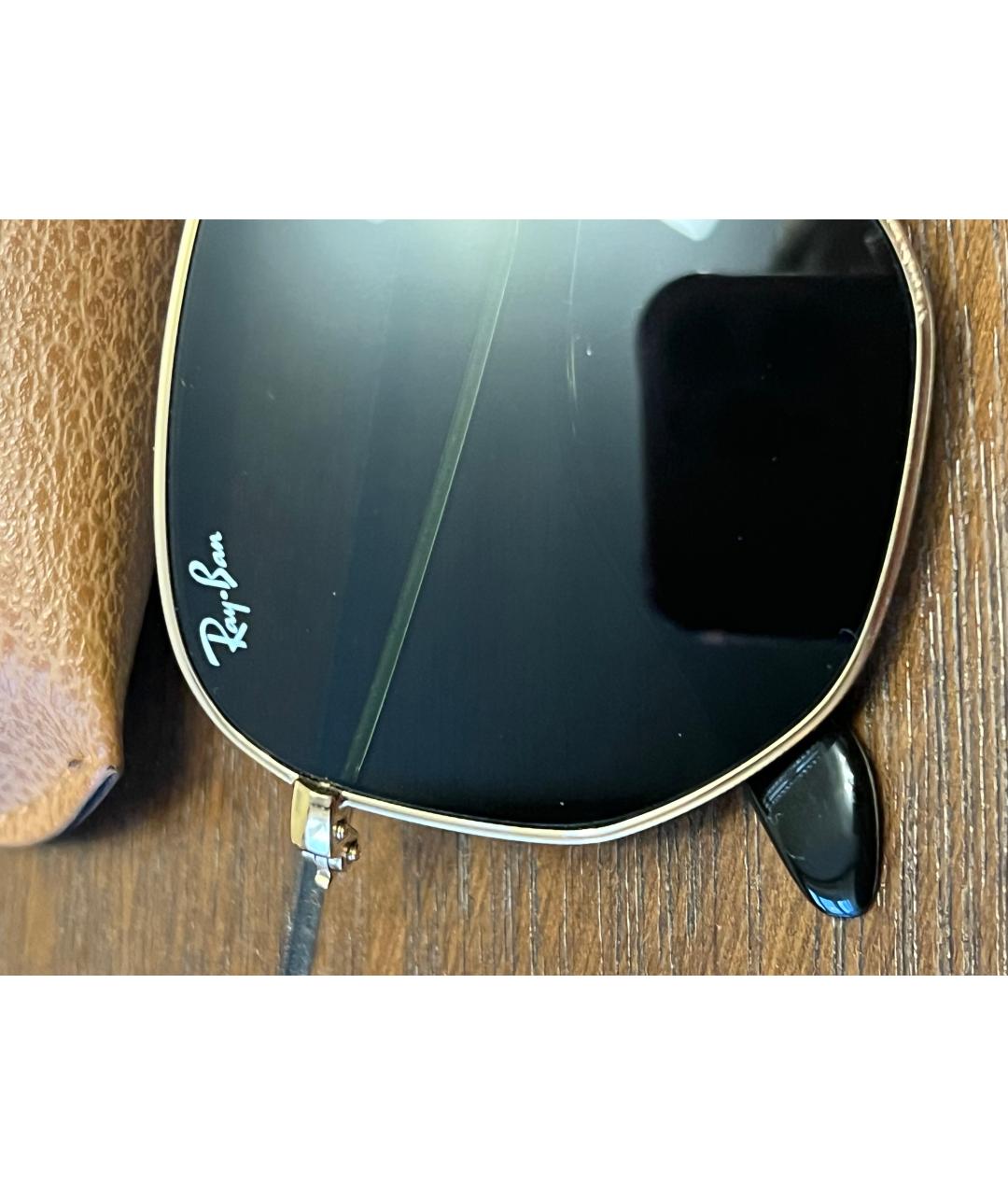 RAY BAN Черные металлические солнцезащитные очки, фото 3