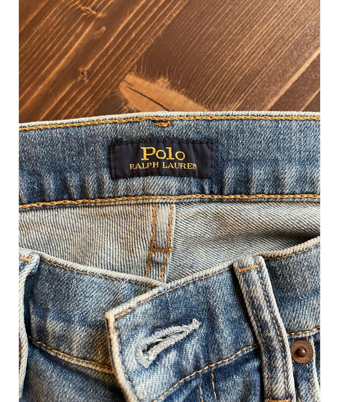 POLO RALPH LAUREN Темно-синие хлопковые джинсы слим, фото 3