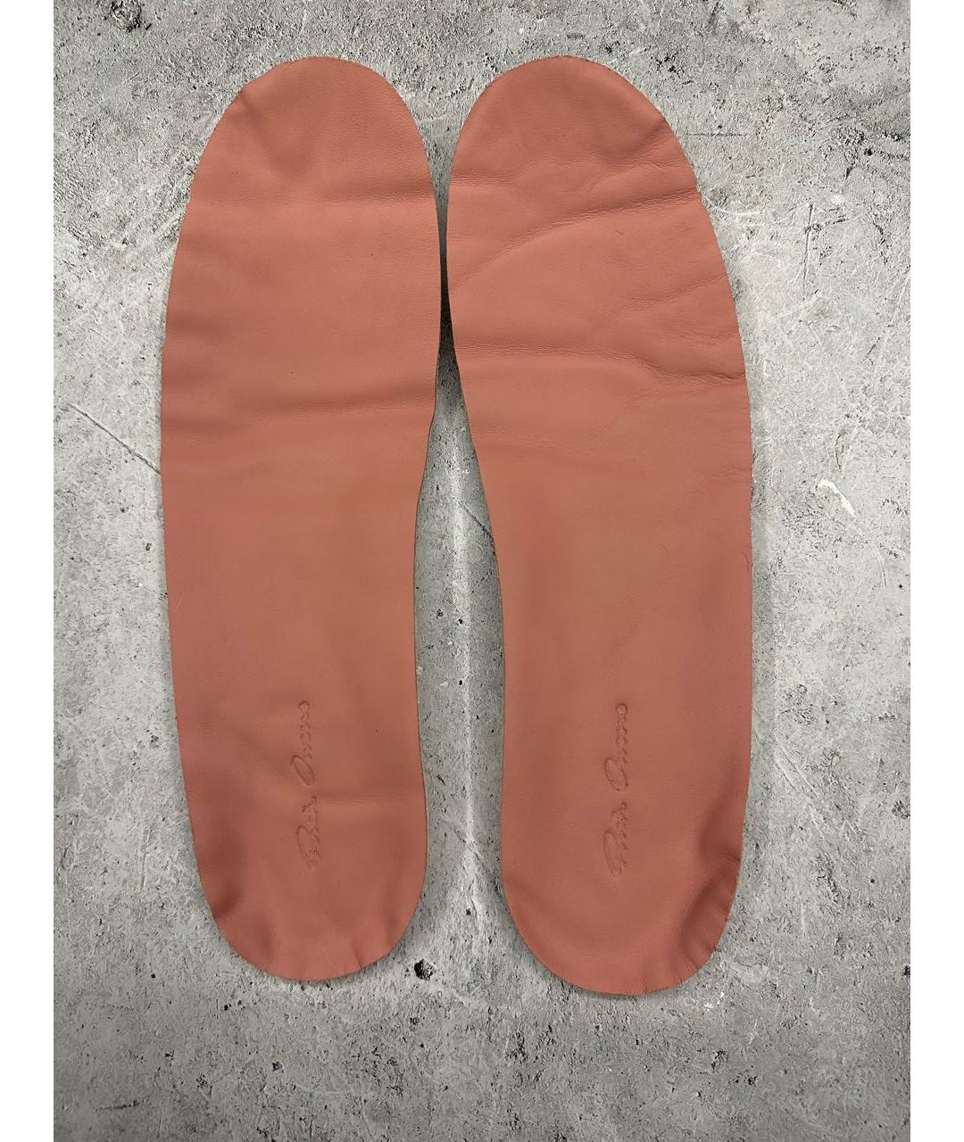 RICK OWENS Розовые высокие кроссовки / кеды, фото 7