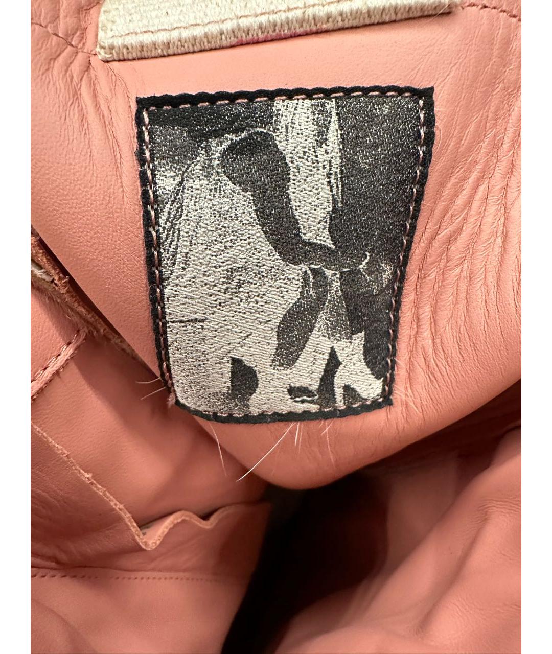 RICK OWENS Розовые высокие кроссовки / кеды, фото 5