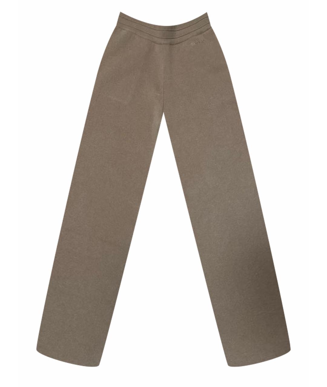 BURBERRY Коричневые кашемировые брюки широкие, фото 1