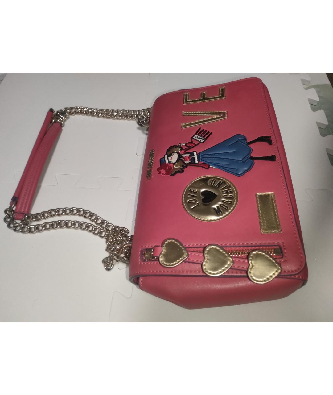 LOVE MOSCHINO Розовая сумка через плечо из искусственной кожи, фото 4