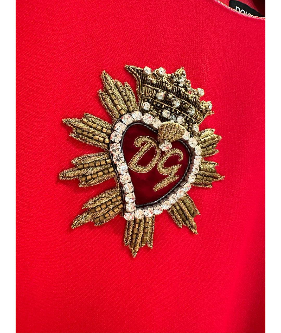 DOLCE&GABBANA Красное вискозное платье, фото 5