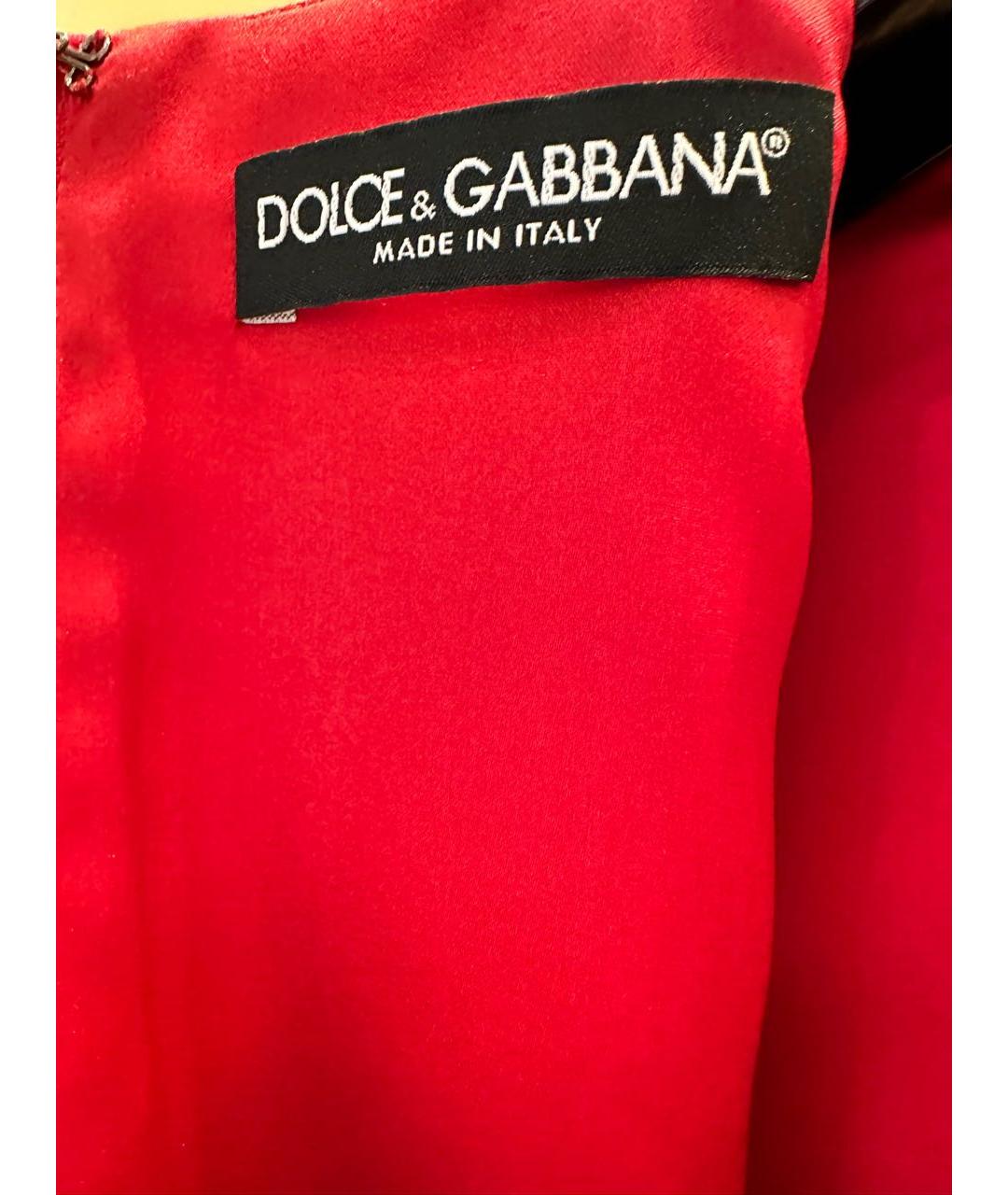 DOLCE&GABBANA Красное вискозное платье, фото 6