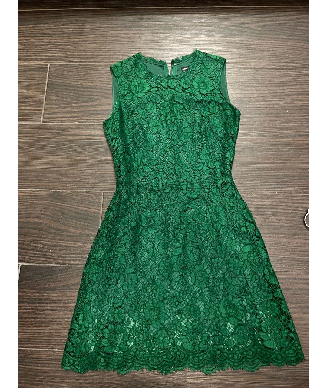 DOLCE&GABBANA Зеленые кружевное коктейльное платье, фото 4