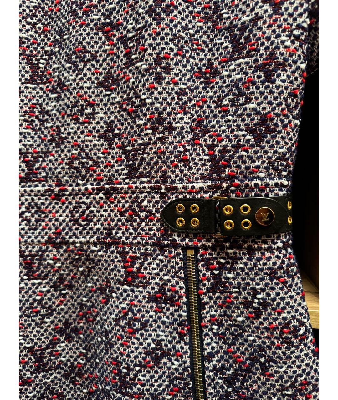 LOUIS VUITTON Мульти твидовое платье, фото 4