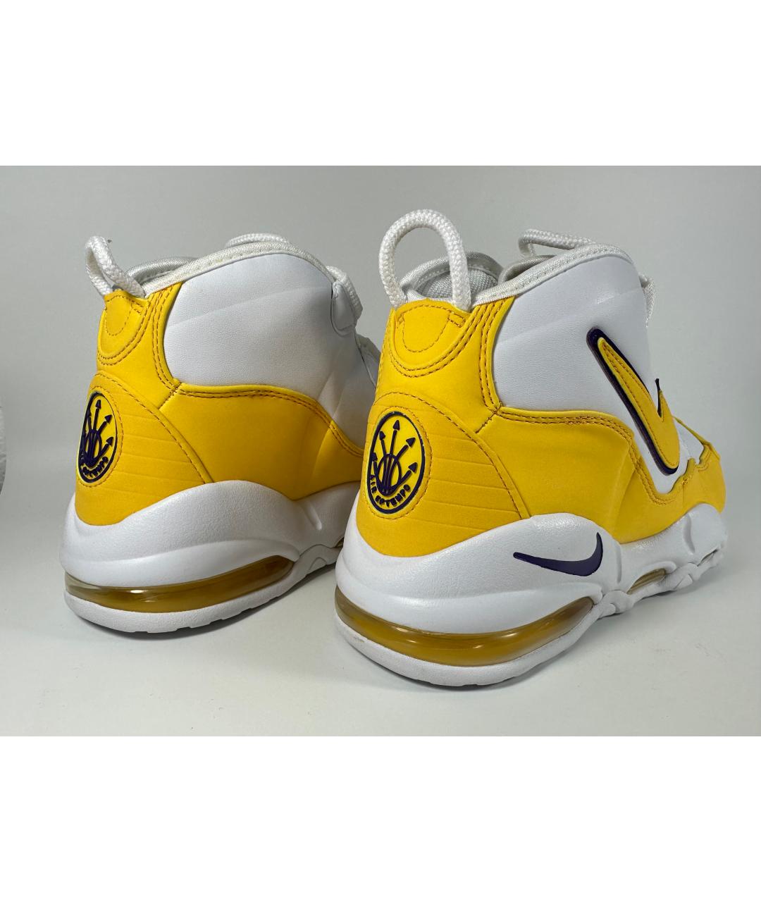 NIKE Желтые кожаные высокие кроссовки / кеды, фото 4