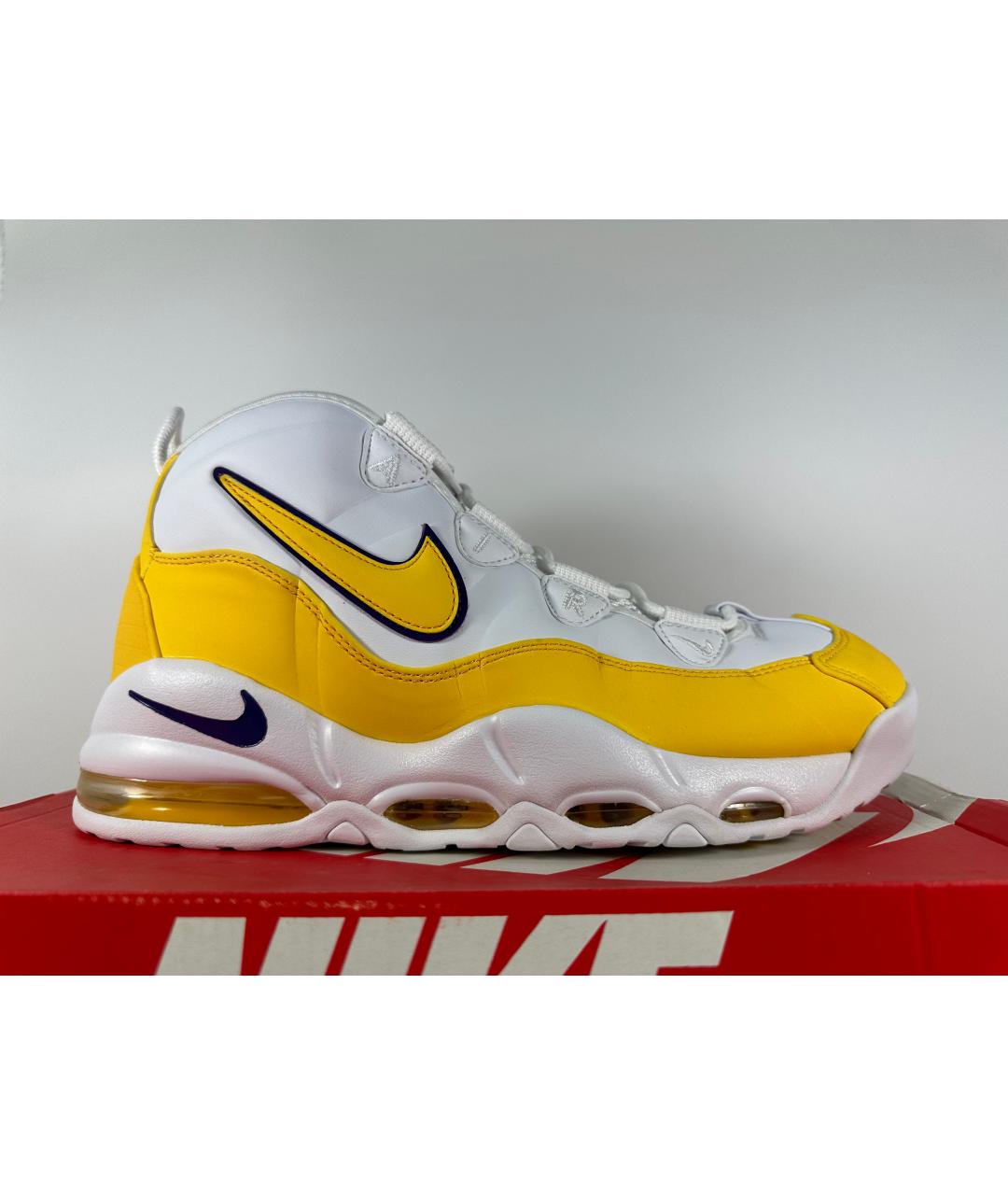 NIKE Желтые кожаные высокие кроссовки / кеды, фото 7