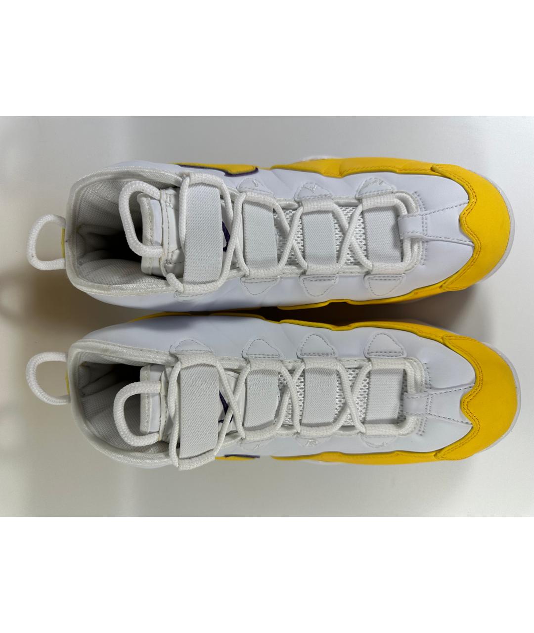 NIKE Желтые кожаные высокие кроссовки / кеды, фото 3