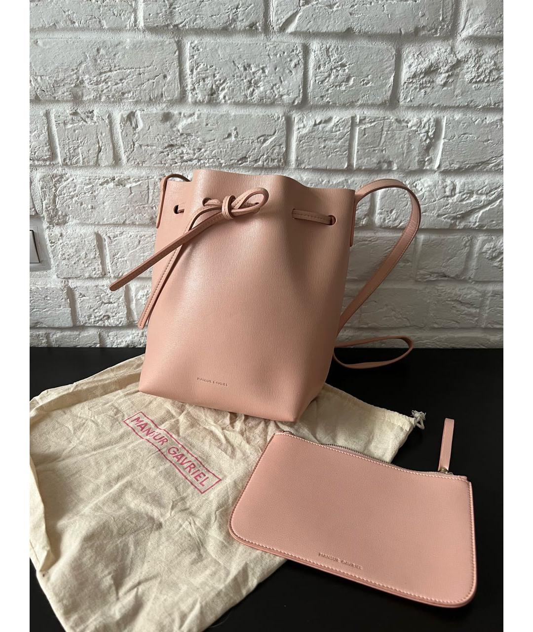 MANSUR GAVRIEL Розовая кожаная сумка через плечо, фото 2