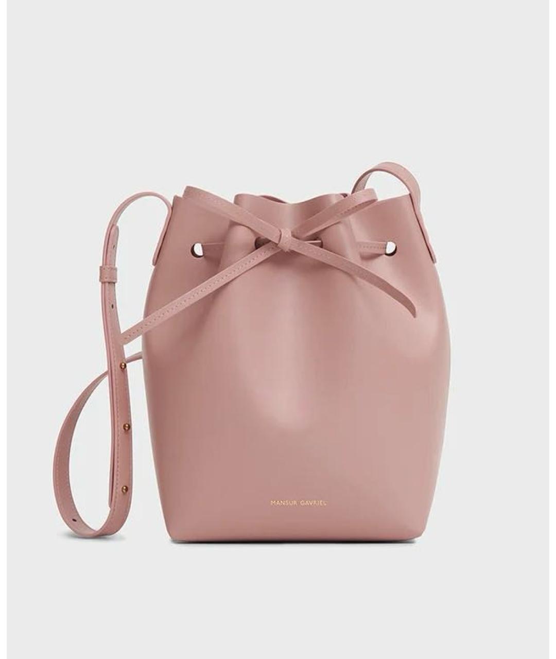 MANSUR GAVRIEL Розовая кожаная сумка через плечо, фото 9