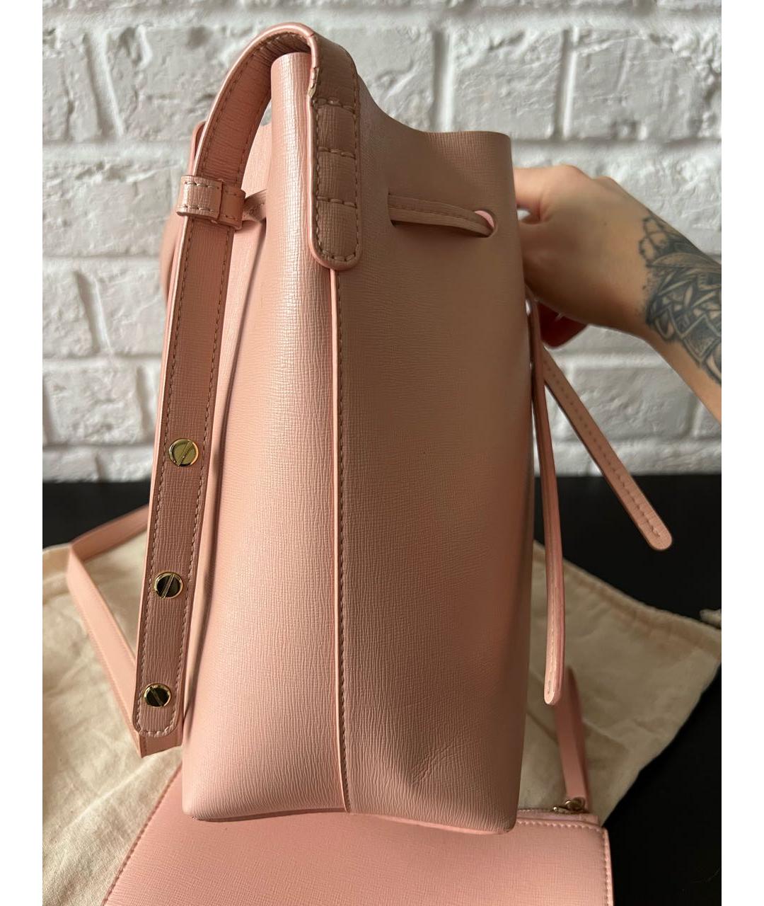 MANSUR GAVRIEL Розовая кожаная сумка через плечо, фото 7