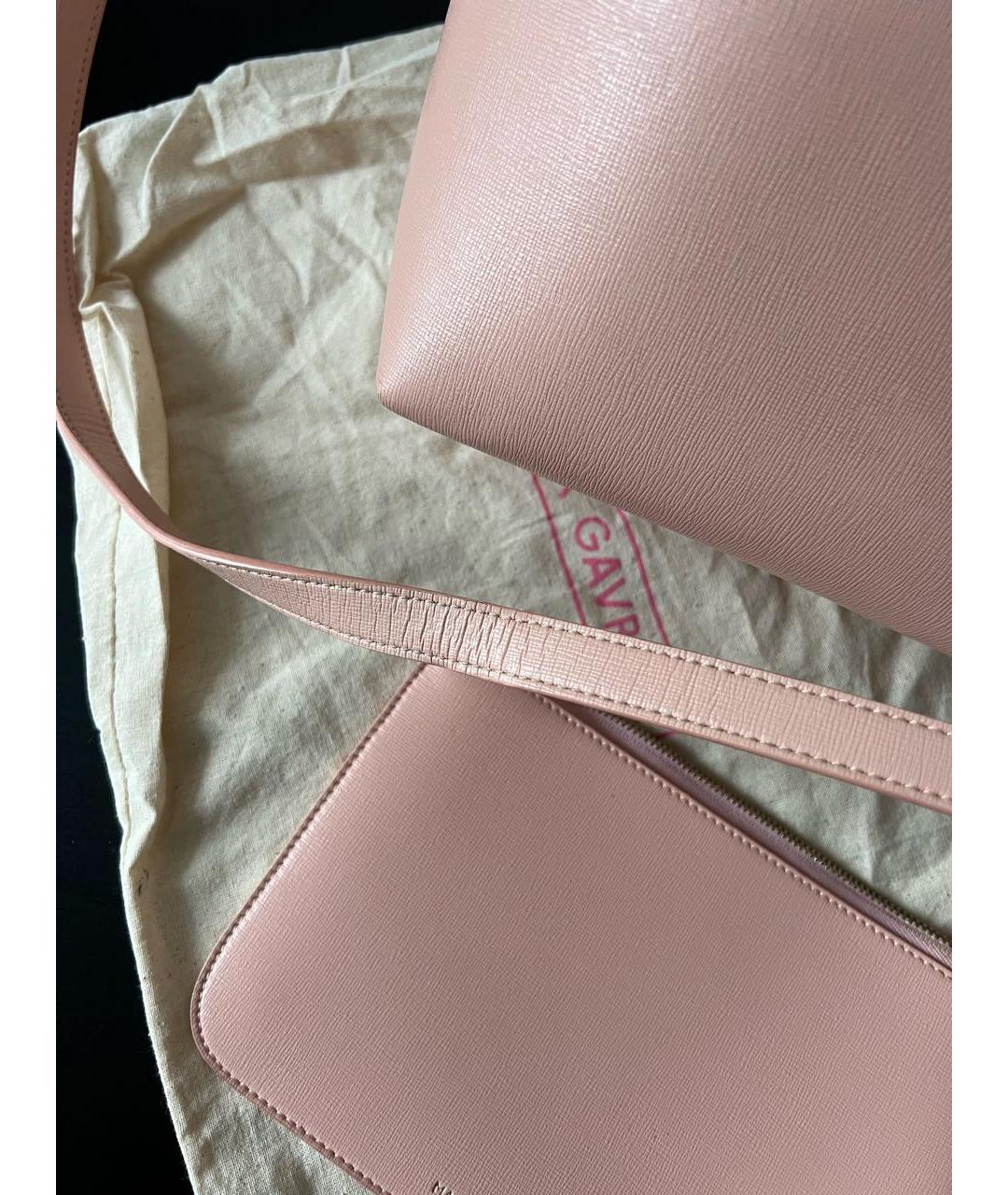 MANSUR GAVRIEL Розовая кожаная сумка через плечо, фото 8