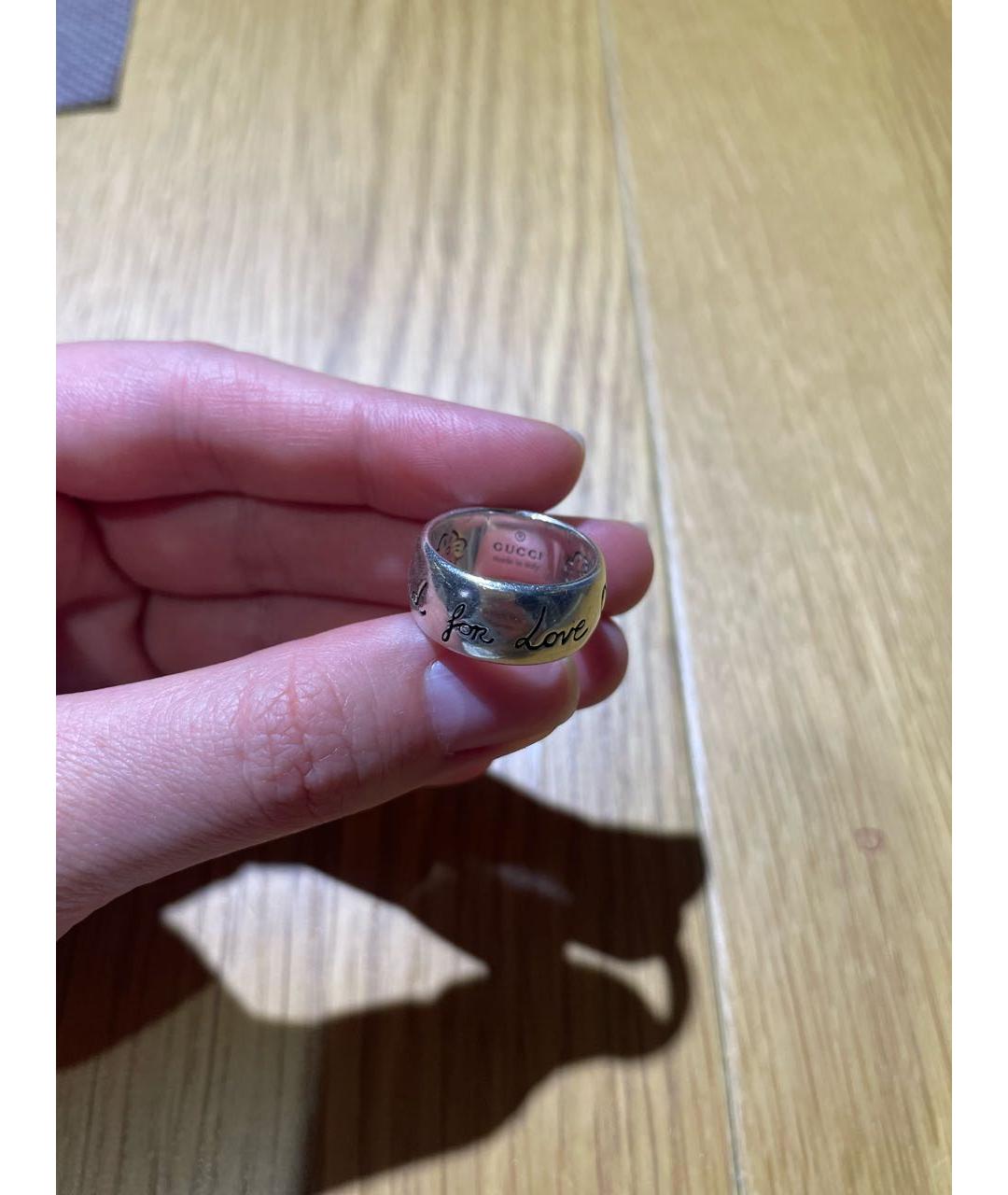 GUCCI Серебряное серебряное кольцо, фото 3