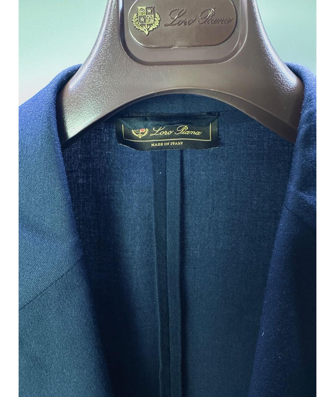 LORO PIANA Темно-синий кашемировый пиджак, фото 3