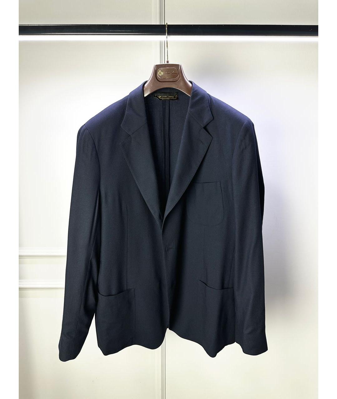 LORO PIANA Темно-синий кашемировый пиджак, фото 5