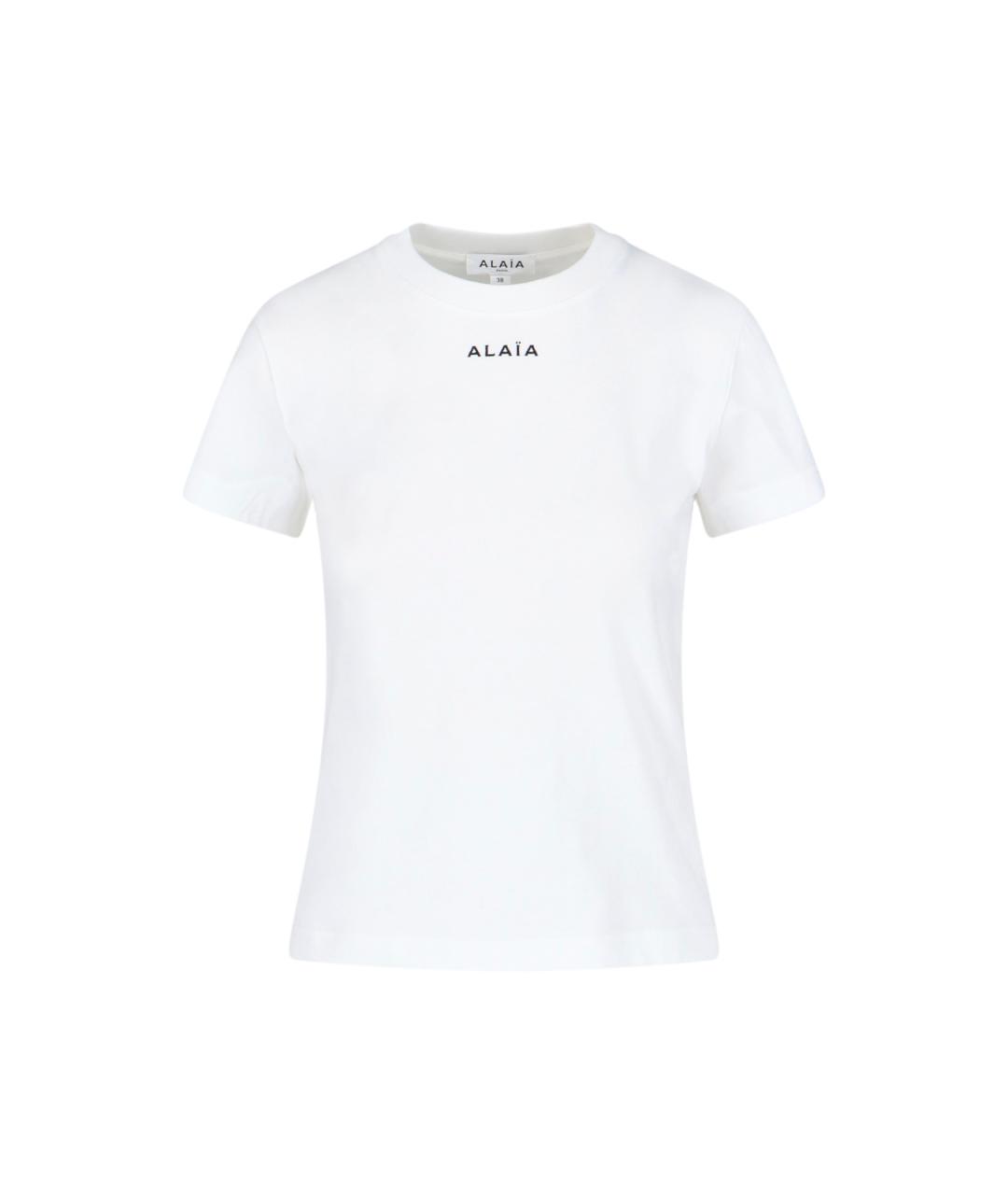 ALAIA Белая хлопковая футболка, фото 1