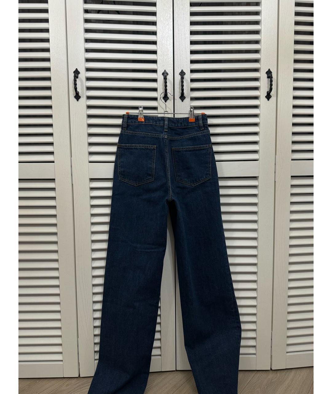 12 STOREEZ Синие хлопковые джинсы клеш, фото 2