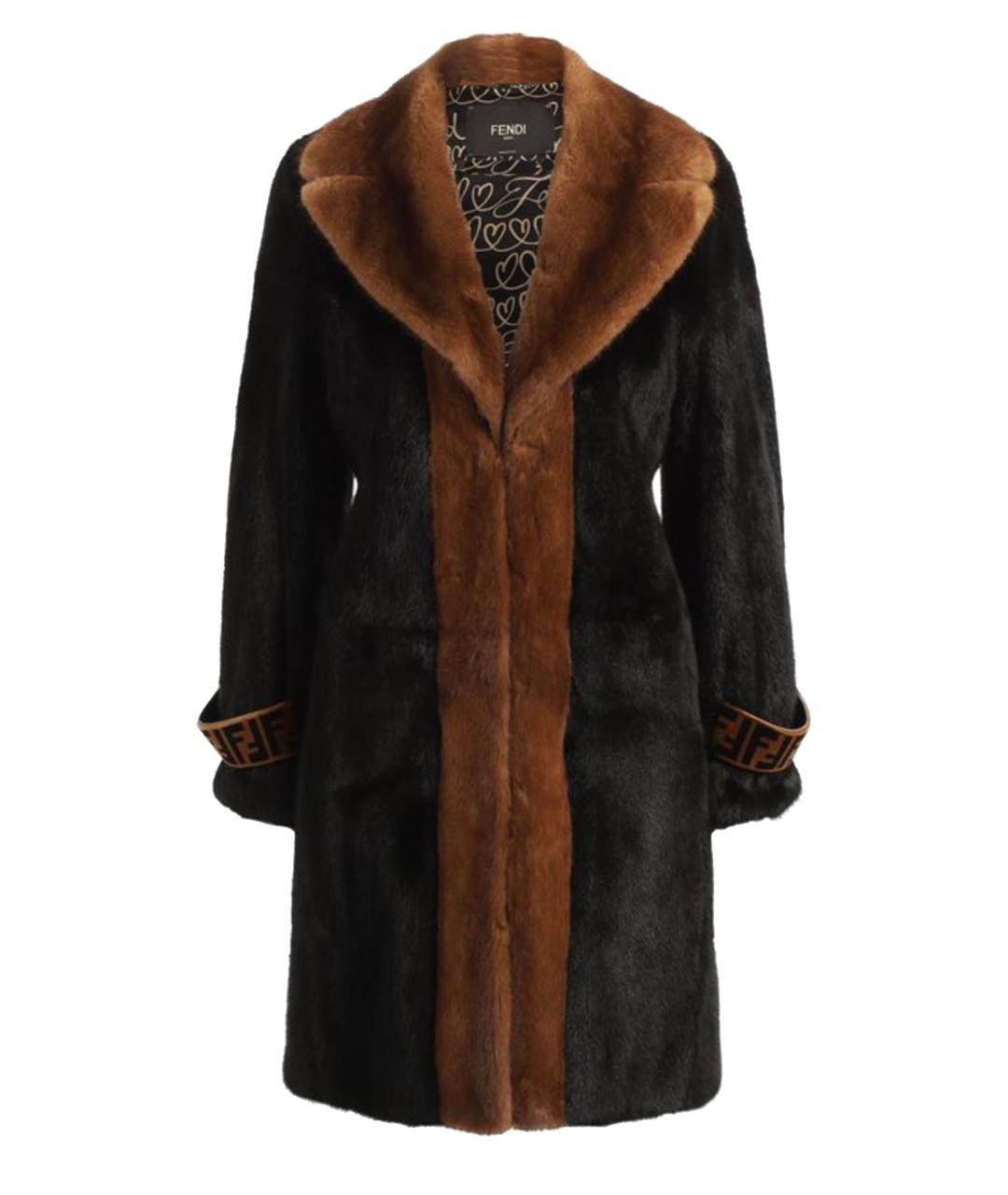 FENDI Мульти меховая шуба, фото 1