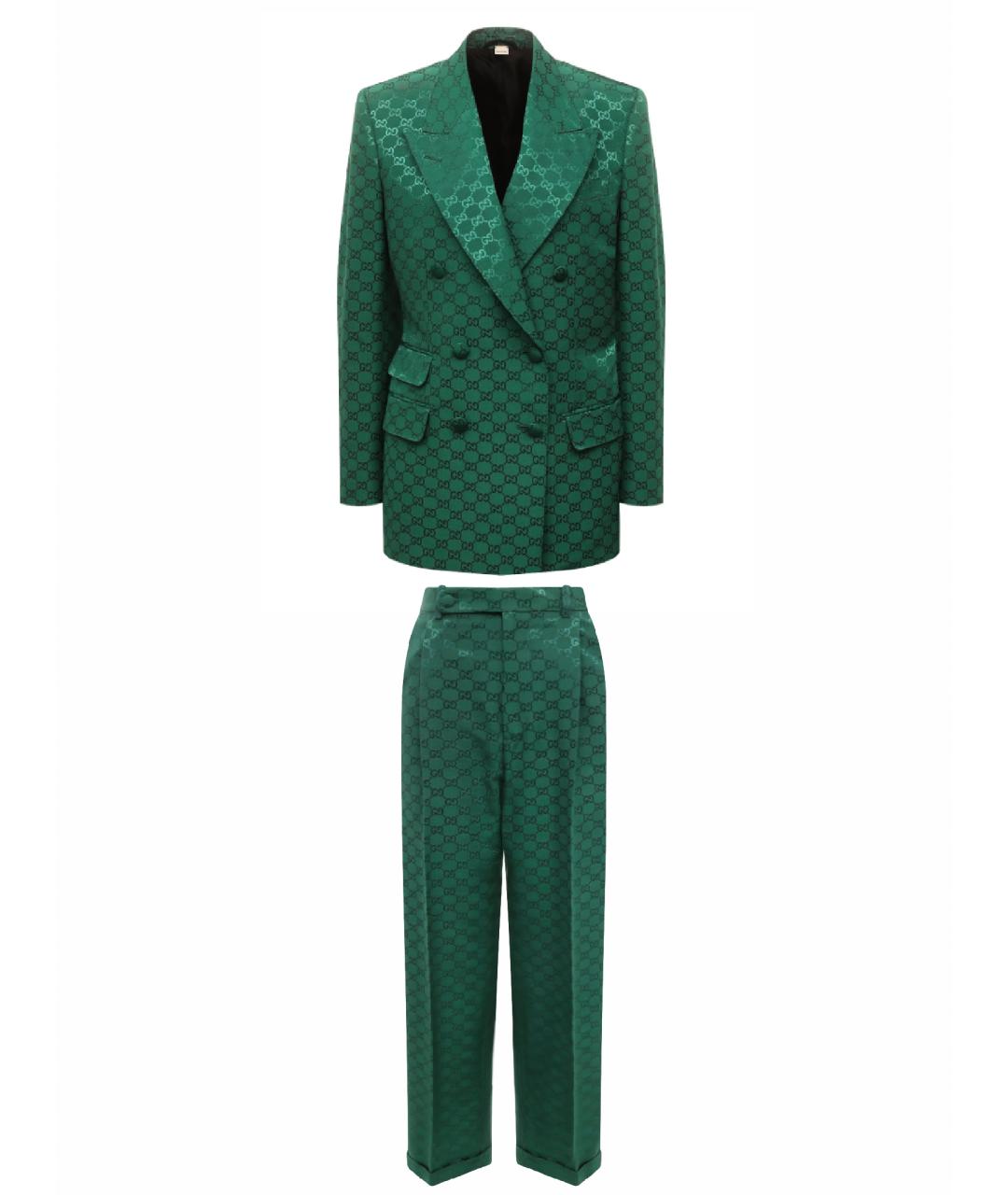 GUCCI Зеленый хлопковый костюм с брюками, фото 1