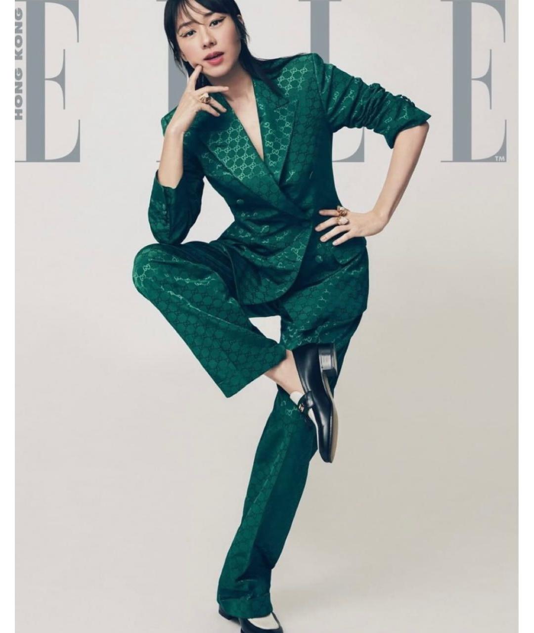 GUCCI Зеленый хлопковый костюм с брюками, фото 7