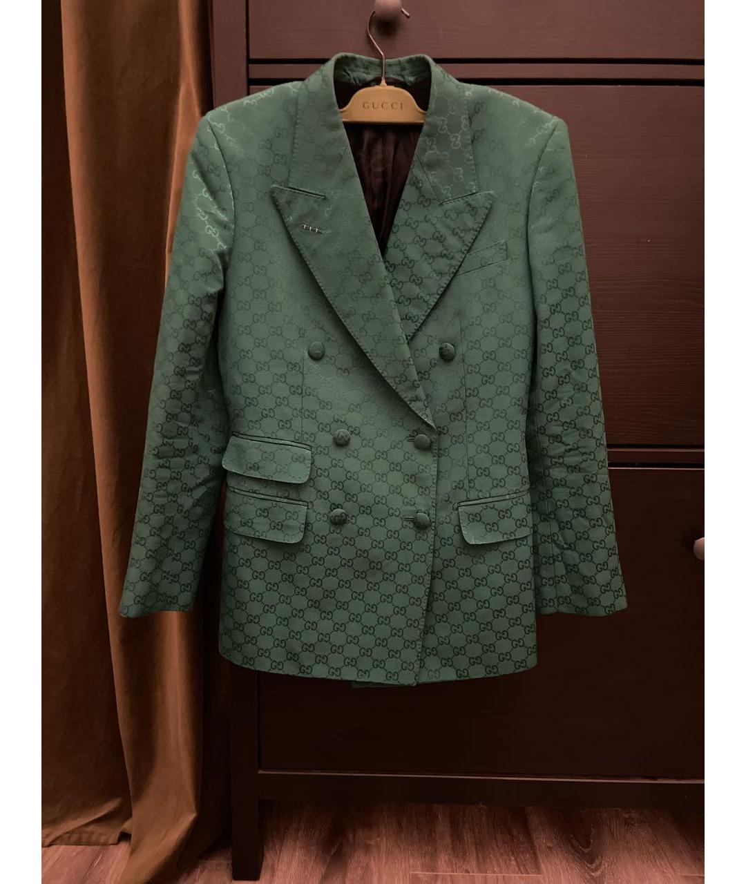 GUCCI Зеленый хлопковый костюм с брюками, фото 3