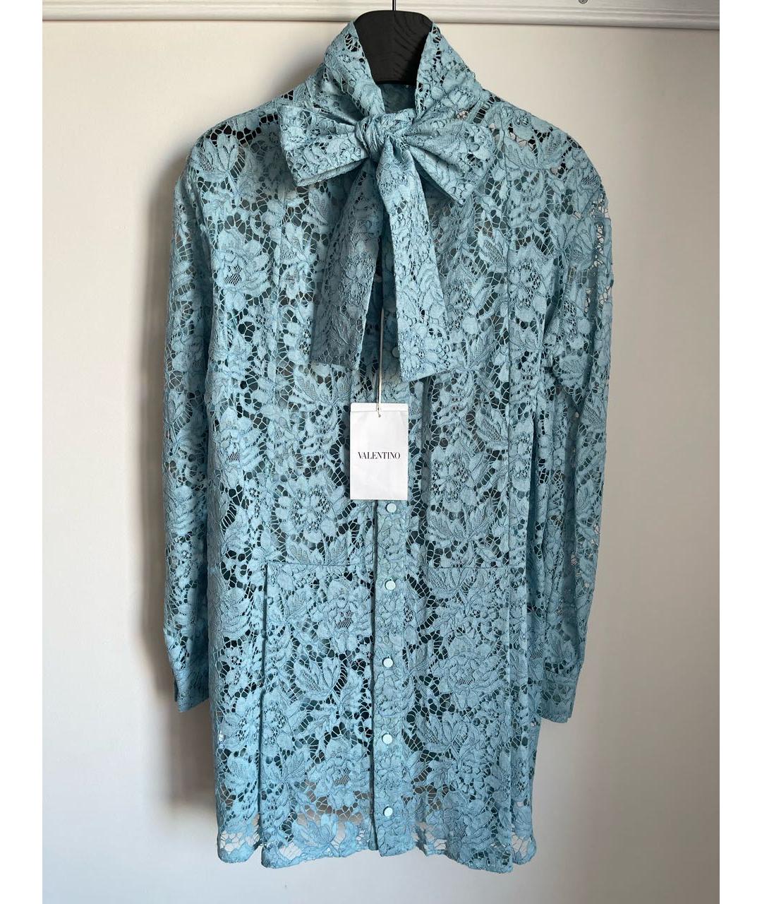 VALENTINO Голубая хлопковая рубашка, фото 6