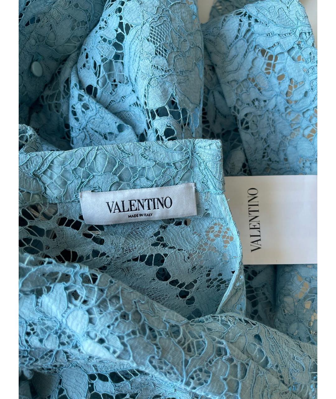 VALENTINO Голубая хлопковая рубашка, фото 5